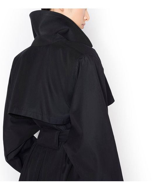 Alaïa Black Cotton Trench Coat