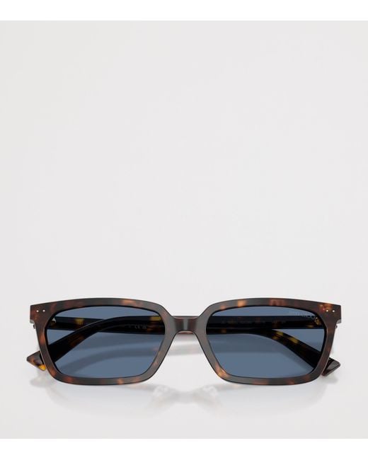 Jimmy Choo Blue Tortoiseshell Rectangular Sunglasses