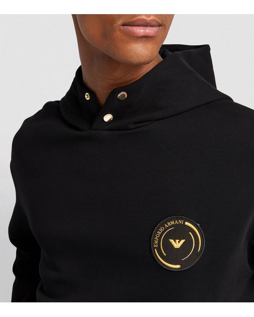 Emporio Armani Black Logo Hoodie for men