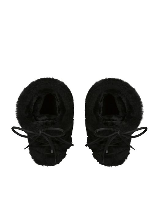Moon Boot Black Faux Fur Icon Low Ankle Boots
