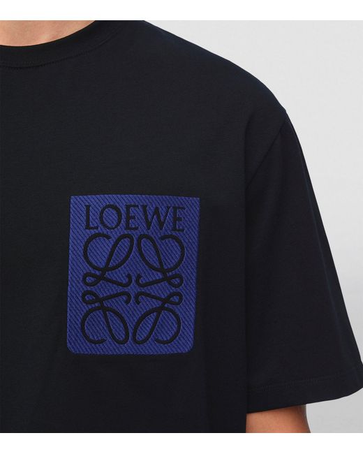 Loewe Black Cotton Logo T-shirt for men