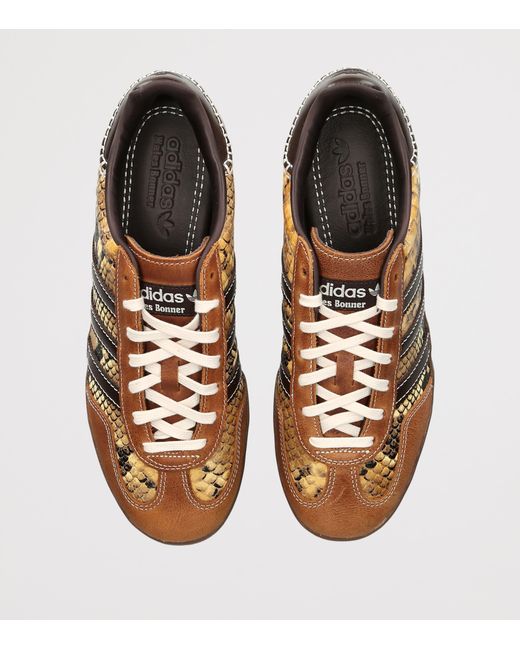 Adidas Brown X Wales Bonner Snake Gazelle Sneakers for men