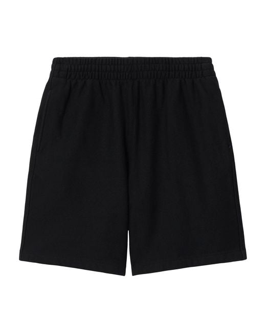 Burberry Black Cotton Sweatshorts for men