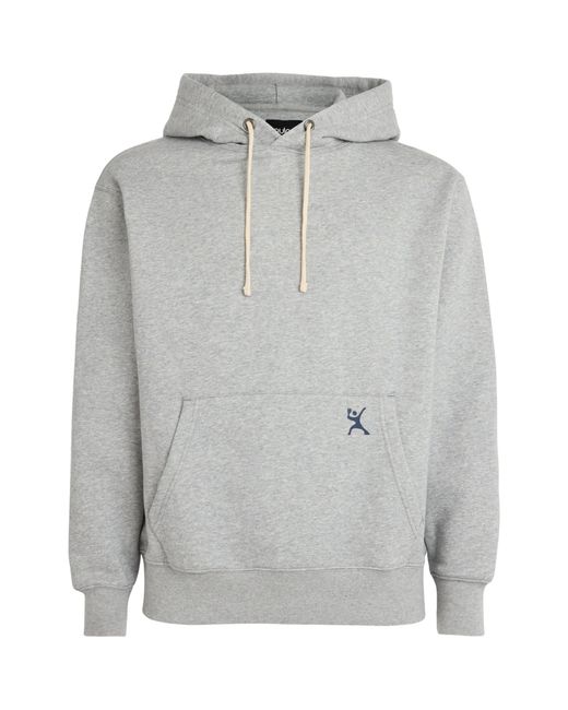 Pulco Studios Gray Cotton Fleece-Lined Hoodie for men