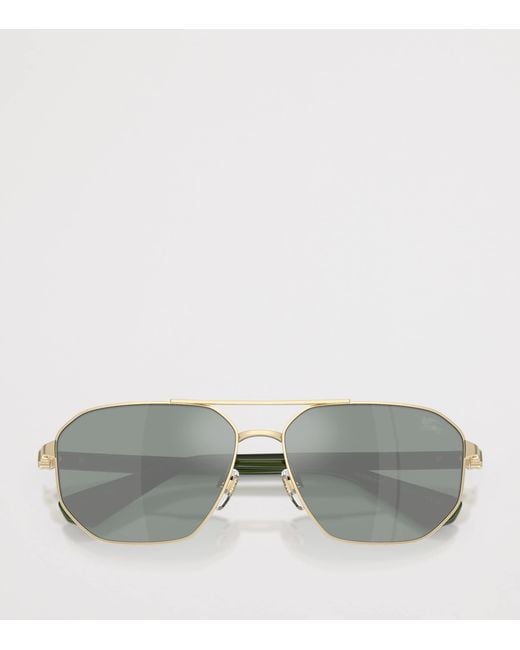 Burberry Gray Pilot Sunglasses for men