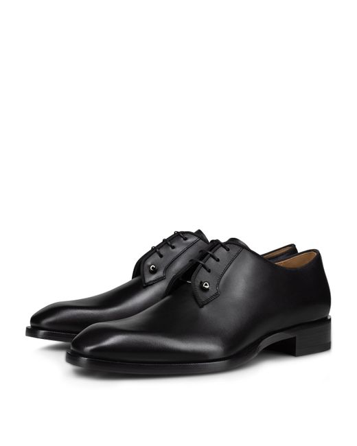 Christian Louboutin Black Chambeliss Leather Derby Shoes for men