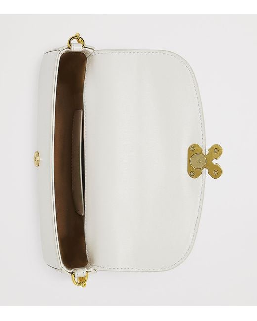 McQueen White Small Skull Flower Cross-Body Bag