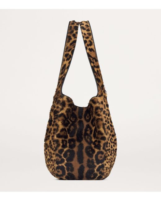 Saint Laurent Brown Leather Bea Le 5 À Tote Bag