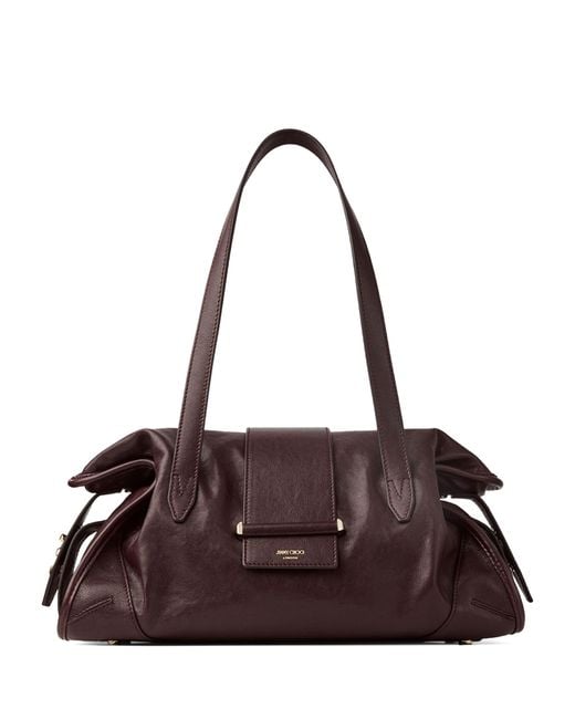 Jimmy Choo Brown Leather Bar Holdall Bag