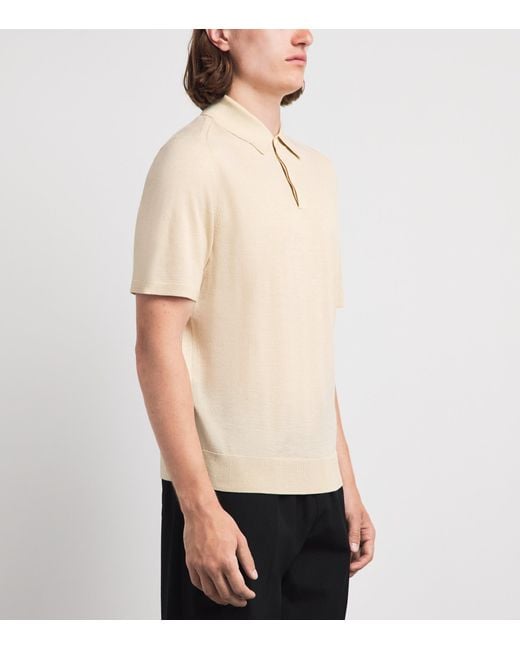 Paul Smith White Merino Wool Polo Shirt for men