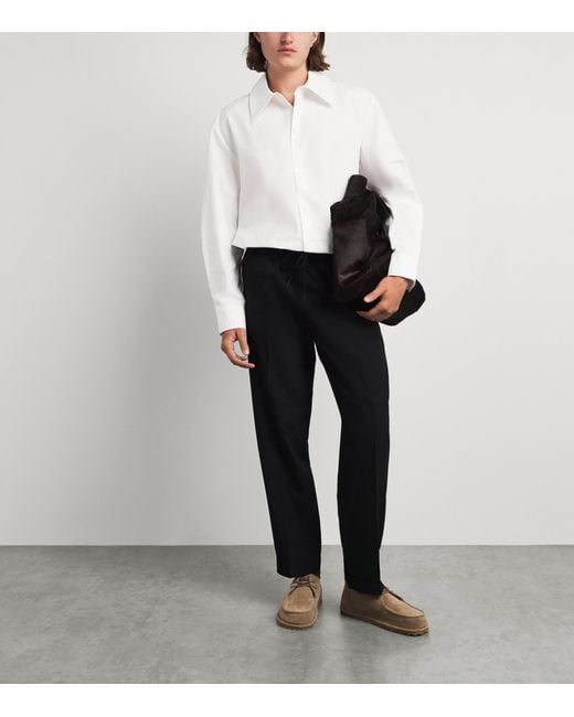 Séfr White Cotton Trino Shirt for men