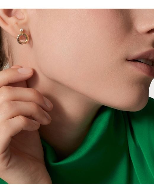 Cartier Metallic Mini, Rose And Diamond Trinity Earrings
