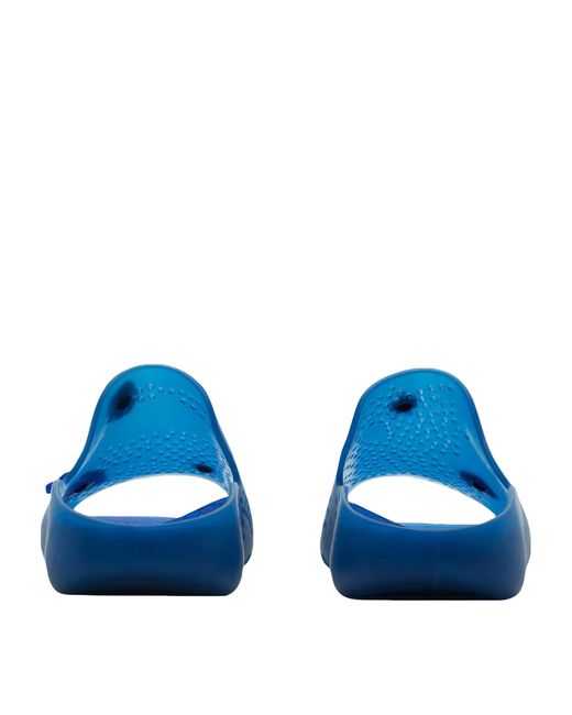Burberry Blue Rubber Stingray Slides for men