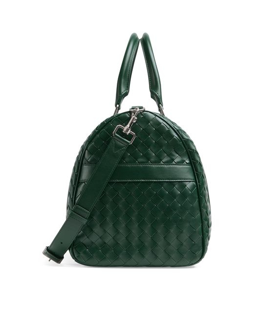 Bottega Veneta Green Leather Intrecciato Holdall for men
