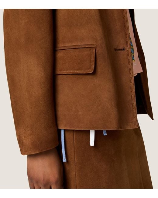 Miu Miu Brown Suede Jacket