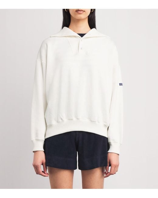 Polo Ralph Lauren White Collared Sweatshirt