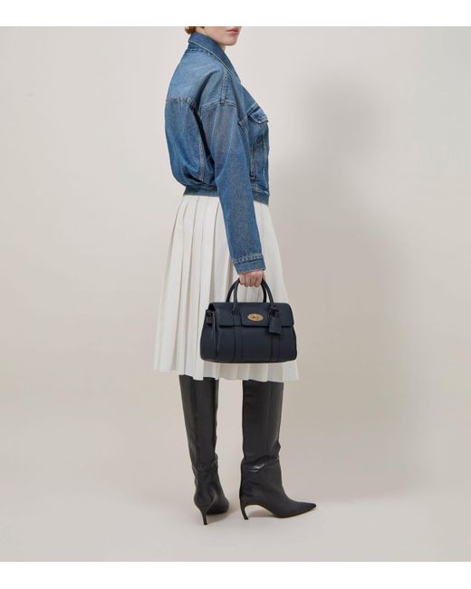 Mulberry Blue Small Leather Bayswater Satchel Bag