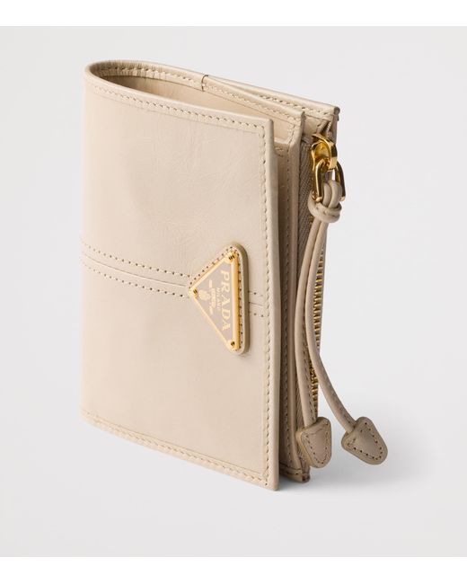 Prada Natural Small Leather Wallet
