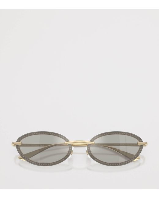 Jimmy Choo Gray Oval Sunglasses