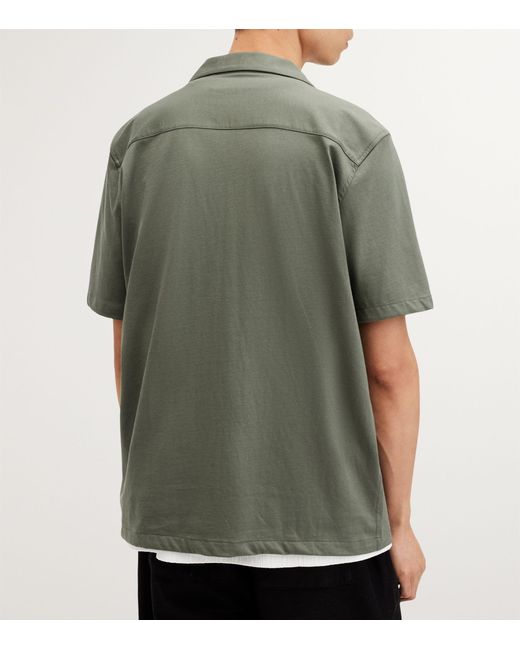 AllSaints Green Cotton Hudson Shirt for men