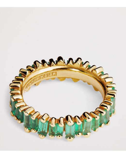 Suzanne Kalan Yellow And Emerald Bold Eternity Ring