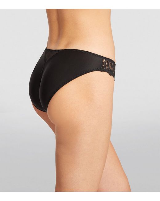 Maison Lejaby Black Lace-Detail Gaby Briefs
