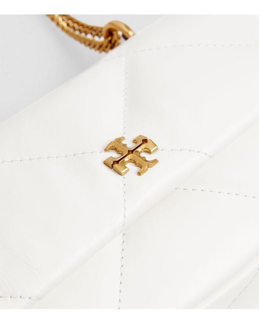 Tory Burch White Mini Leather Quilted Kira Bag