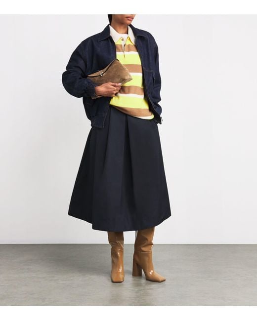 MAX&Co. Blue Corollo Midi Skirt
