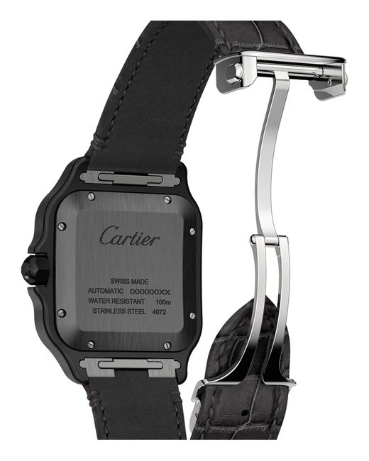 Cartier Gray Stainless Steel Santos De Watch 39.8mm
