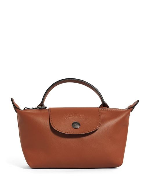Longchamp Brown Extra-Small Leather Le Pliage Xtra Pouch