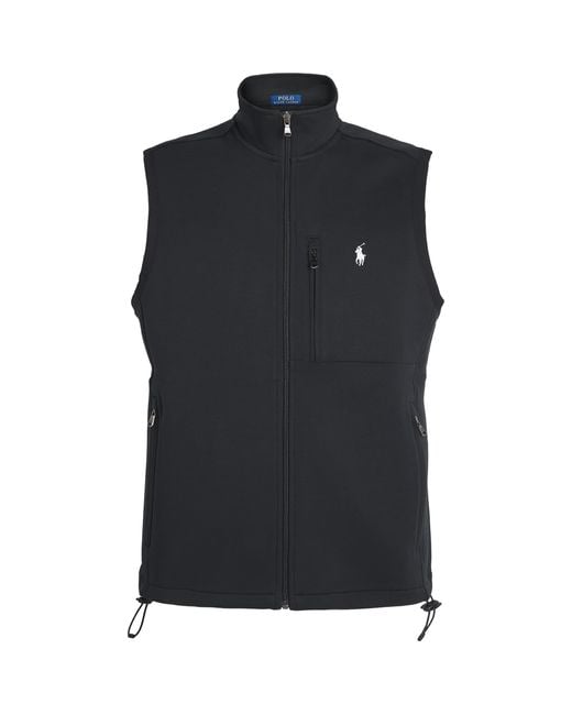 Polo Ralph Lauren Black Cotton-Blend Double-Knit Gilet for men