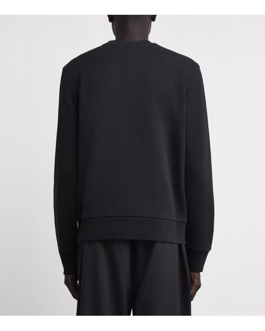 Moncler Black Logo Cotton Sweatshirt for men