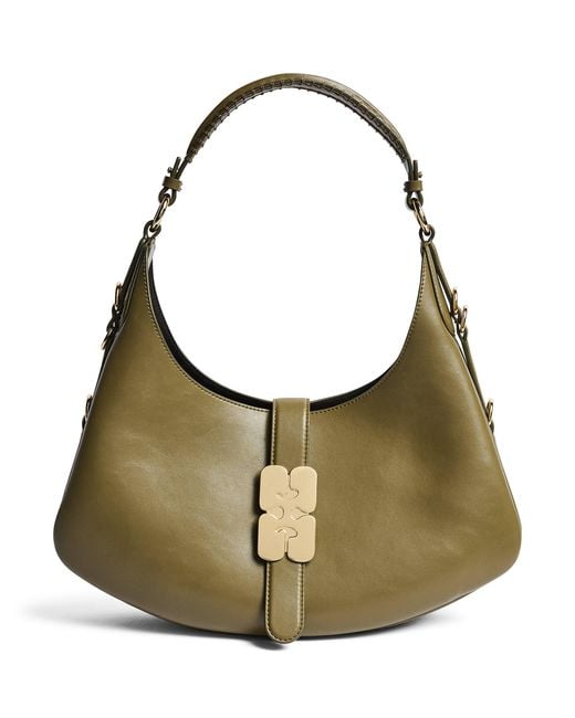 Ganni Green Small Kat Shoulder Bag