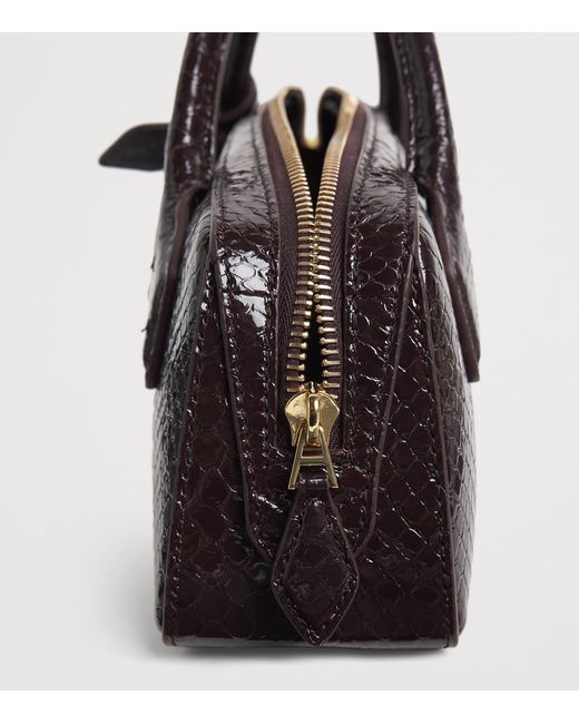 Alaïa Brown Snakeskin Le Teckel Top-Handle Bag