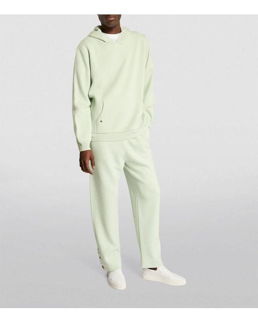 God's True Cashmere Green Cashmere And Tiger's Eye Straight Sweatpants for men