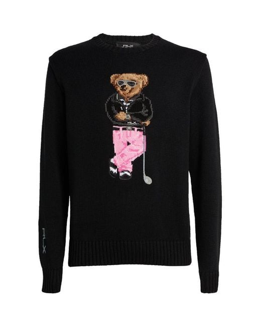 Ralph Lauren Black Polo Bear Performance Sweater