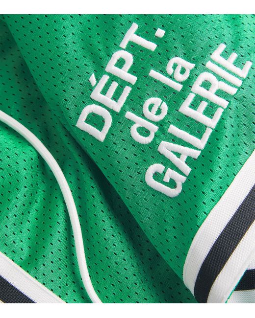 GALLERY DEPT. Green Mesh Miami Court Shorts for men