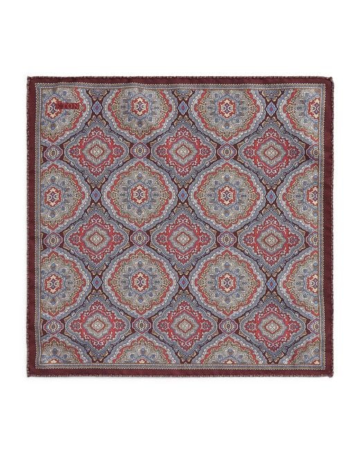 Eton of Sweden Purple Reversible Jacquard Pocket Square for men