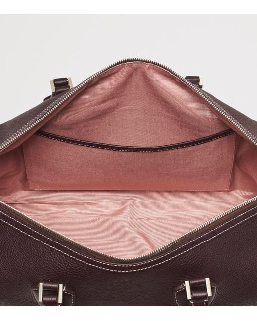 Aspinal Brown Leather Hudson Flight Bag