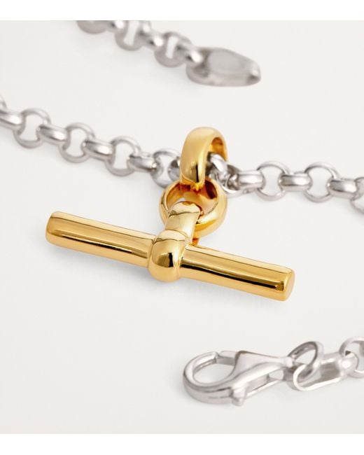 Tilly Sveaas Metallic Plated T-Bar Belcher Chain Bracelet