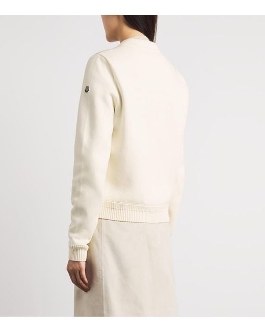Moncler White Cotton Quilted Hybrid Jacket