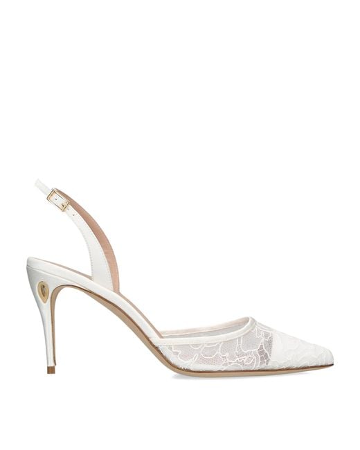 JENNIFER CHAMANDI White Vittorio Slingback Pumps 85