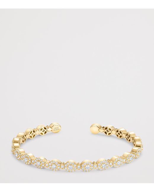 David Morris Metallic And Diamond Triolette Oval Bangle