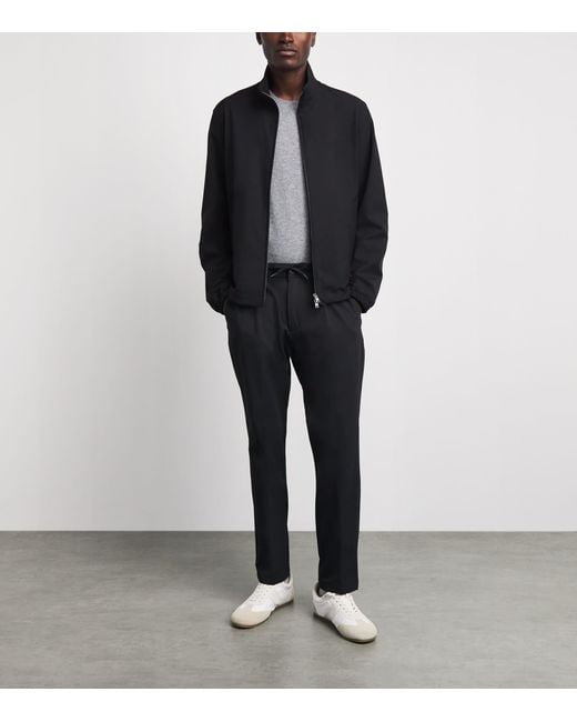 Herno Black Technical Bomber Jacket for men