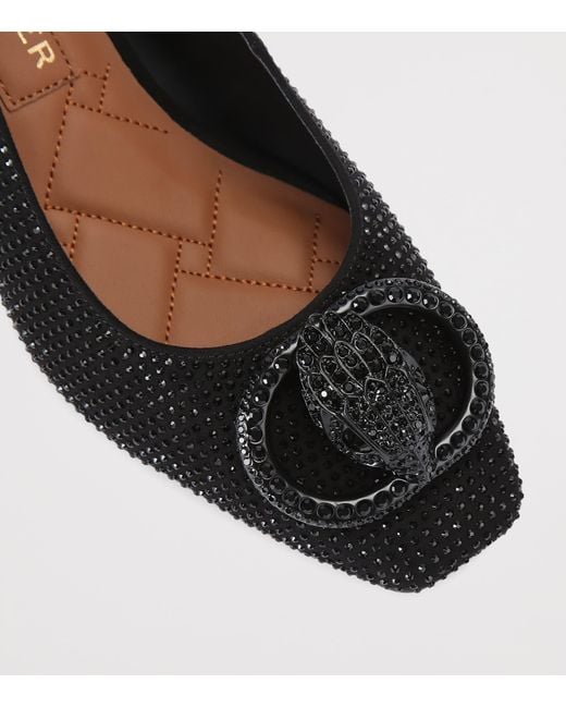 Kurt Geiger Black Embellished Chelsea Block Slingback Pumps