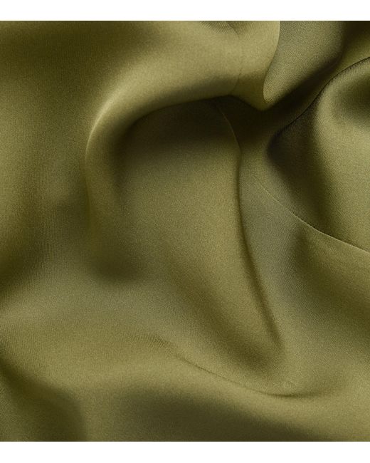Theory Green Silk Fitted Shirt