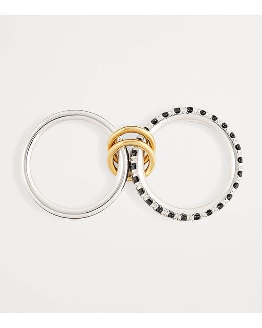 Spinelli Kilcollin Metallic Sterling, And Diamond Enzo Noir Ring