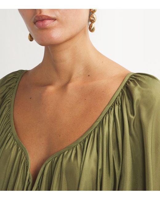 Zimmermann Green Silk Acacia Maxi Dress