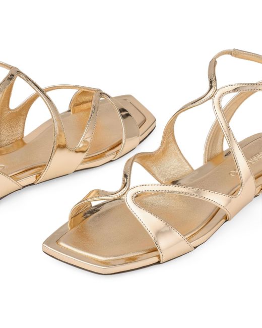 Jimmy Choo Natural Ayla Leather Sandals