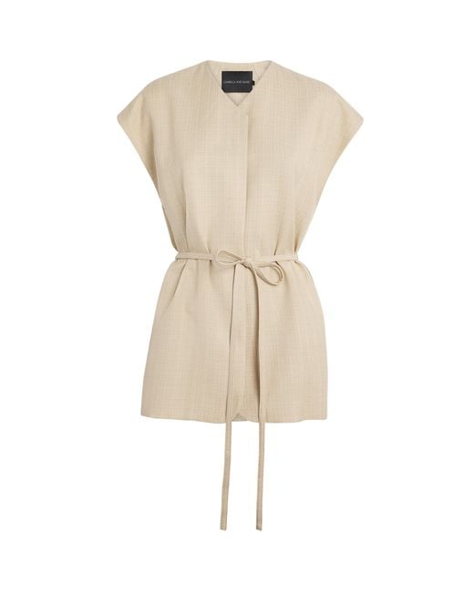 Camilla & Marc Natural Noguchi Tie-Waist Vest